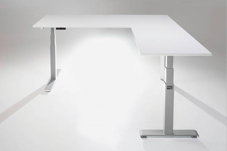L-Shaped Height Adjustable Standing Desk by MultiTable