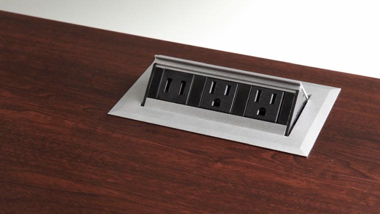 Pop Up Power Supply Silver MultiTable Standing Desk Ergonomic Accessories